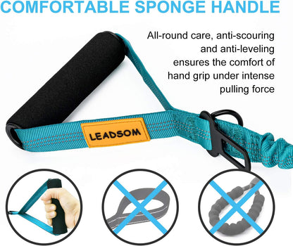 Experience Unmatched Control and Comfort with Our 6-Foot Heavy-Duty Elastic Bungee Dog Leash - Perfect for Medium to Large Dogs!