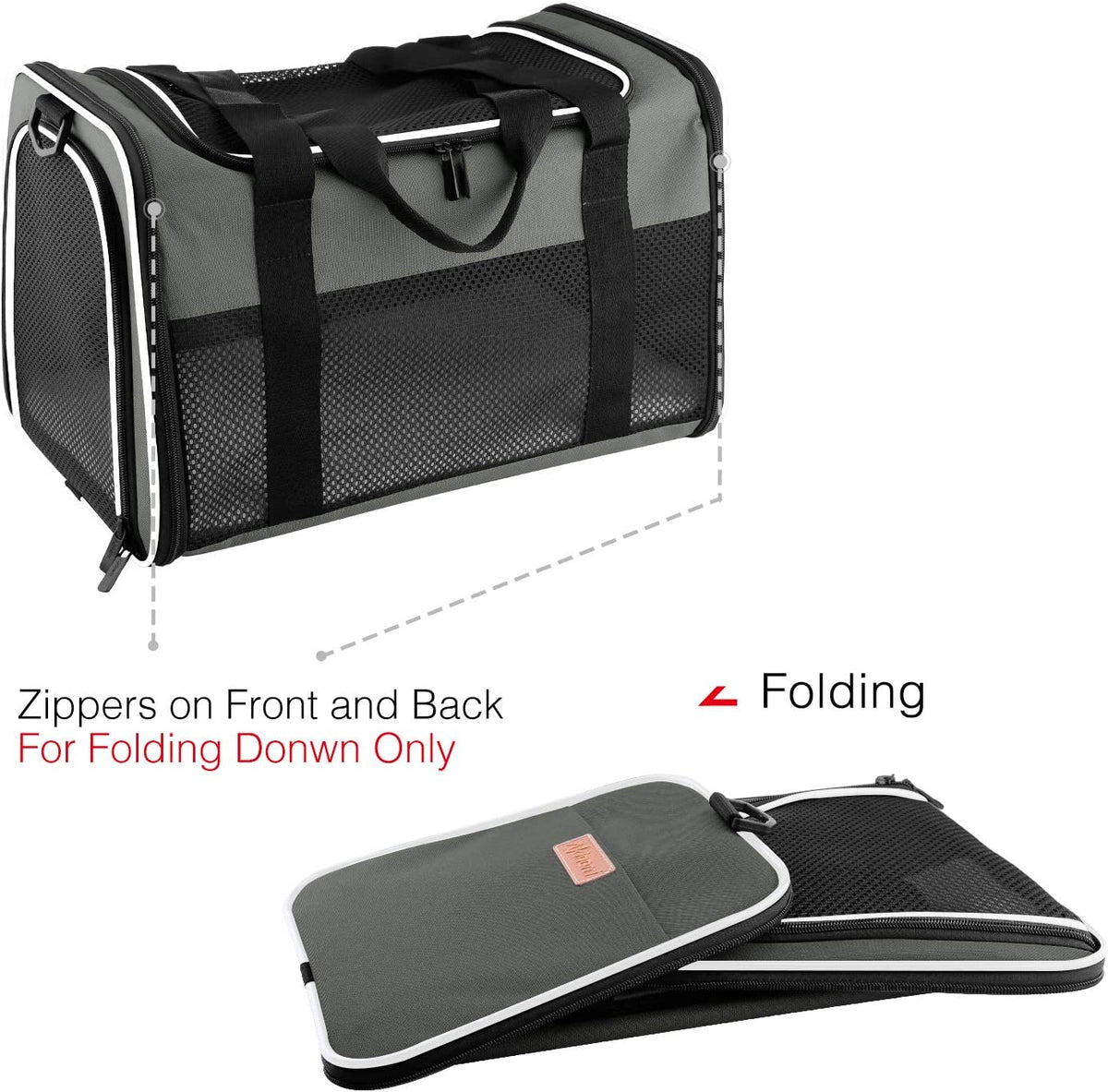 Ultimate Soft-Sided Pet Carrier for Cats and Dogs - Airline Approved, Lightweight, and Foldable Travel Solution for Pets Up to 22 lbs