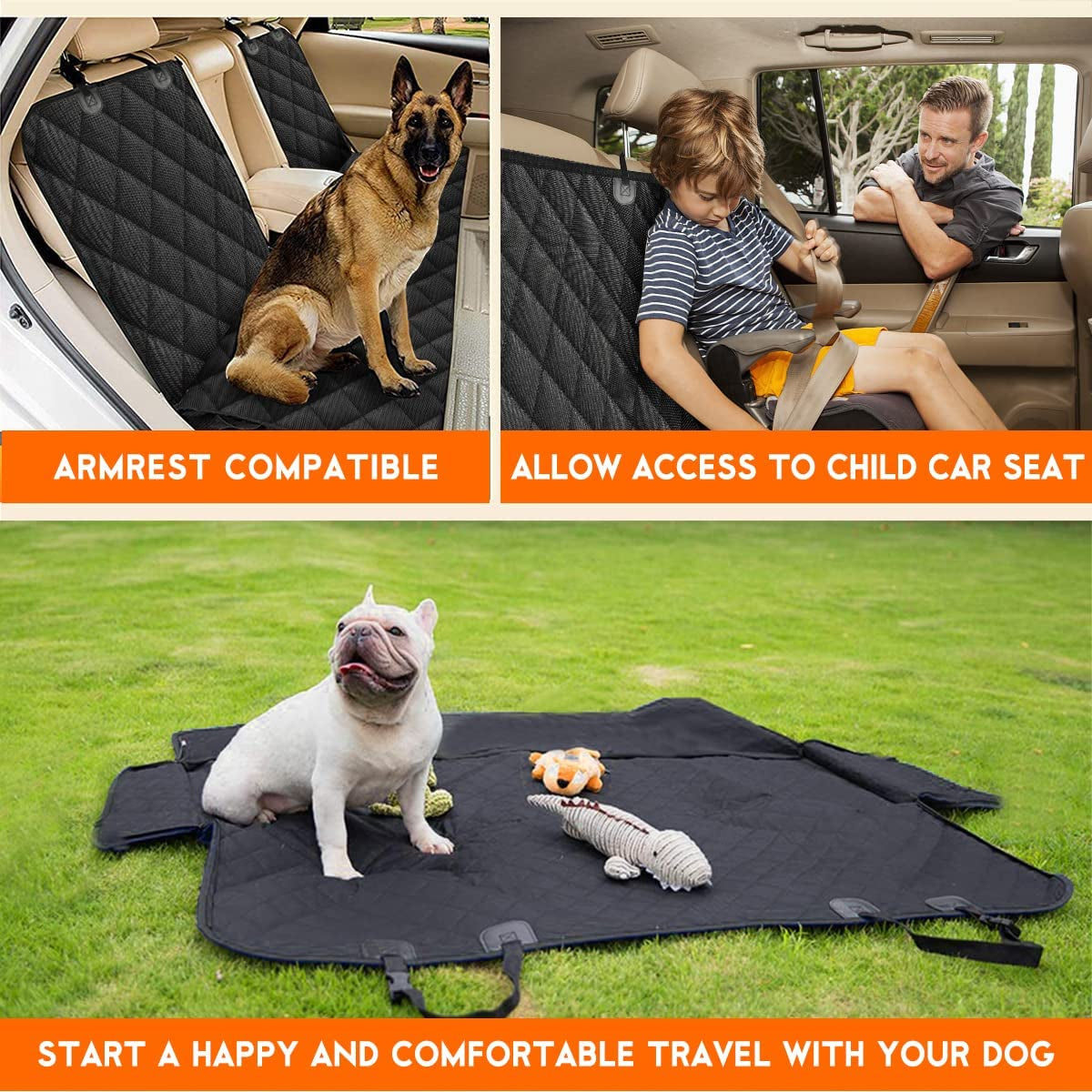 Ultimate Waterproof Dog Car Seat Cover - Protect Your Back Seat with Style and Comfort