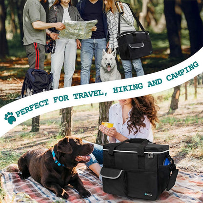 Medium Black Dog Travel Organizer and Pet Supplies Tote