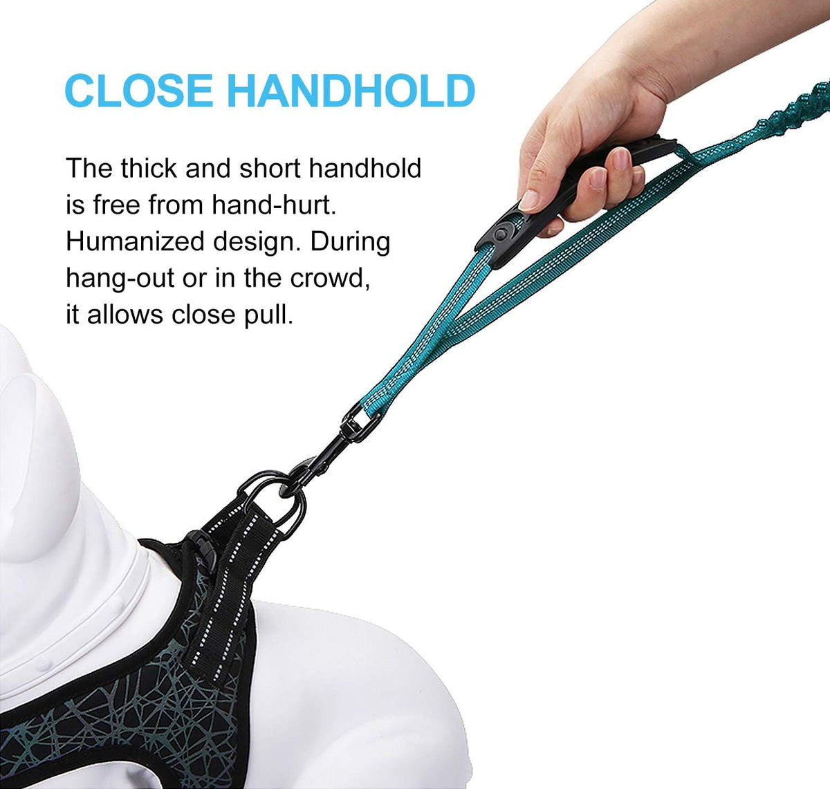 Experience Unmatched Control and Comfort with Our 6-Foot Heavy-Duty Elastic Bungee Dog Leash - Perfect for Medium to Large Dogs!