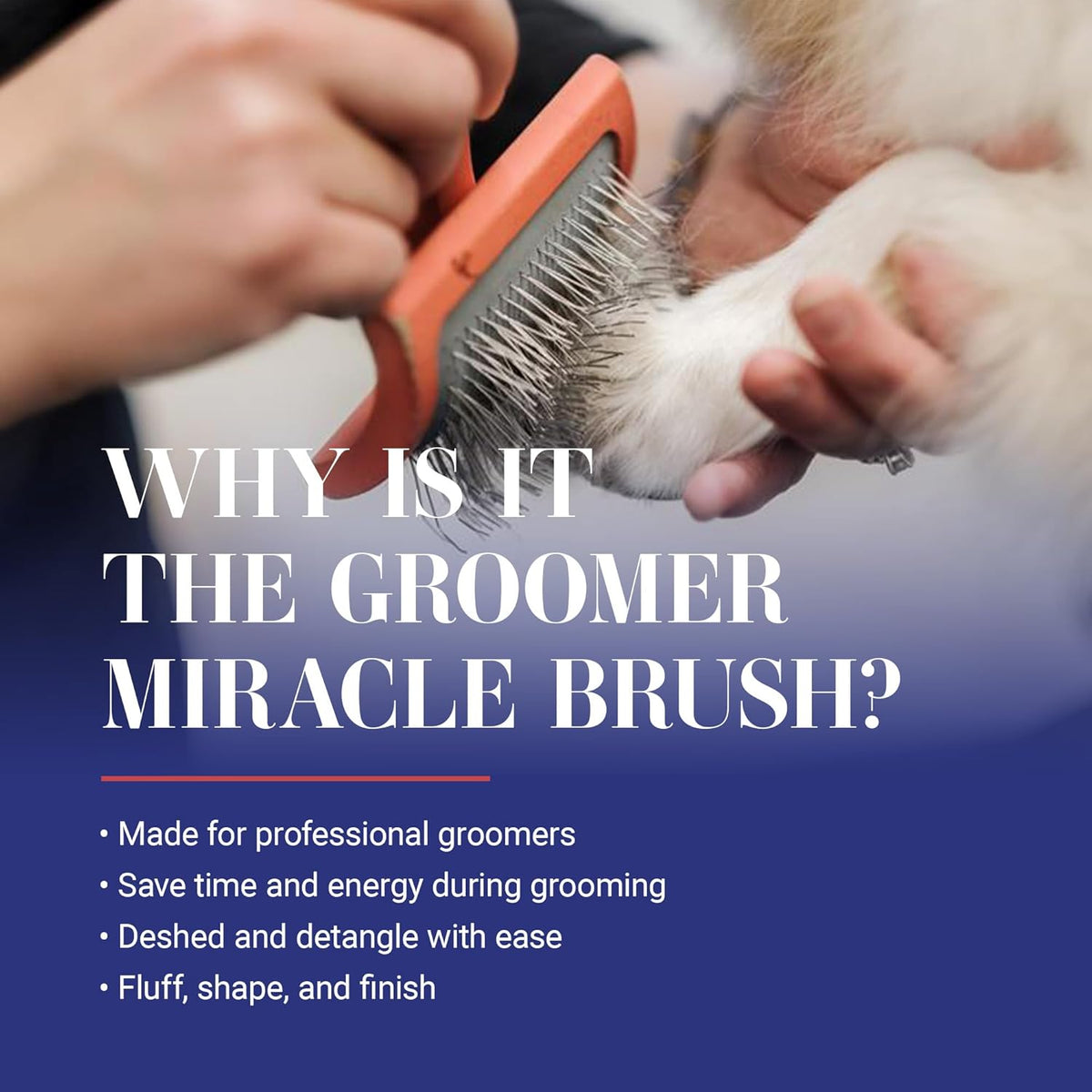 Transform Your Grooming Routine with the Big G Professional Slicker Brush for Dogs - Perfect for Goldendoodles, Labradoodles, and Poodles - Coral, Large