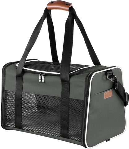 Ultimate Soft-Sided Pet Carrier for Cats and Dogs - Airline Approved, Lightweight, and Foldable Travel Solution for Pets Up to 22 lbs