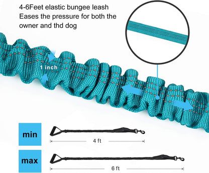 Experience Unmatched Control and Comfort with Our 6-Foot Heavy-Duty Elastic Bungee Dog Leash - Perfect for Medium to Large Dogs!