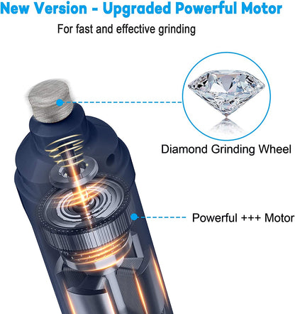 Ultimate Dog Nail Grinder with Dual LED Lights - Powerful 2-Speed Electric Trimmer for Painless Grooming of Small, Medium, and Large Dogs and Cats (Blue)