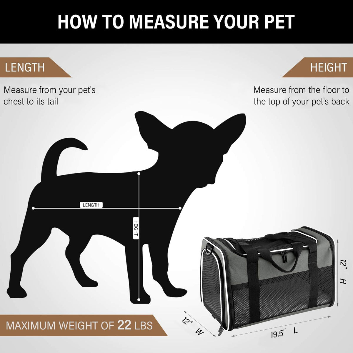 Ultimate Soft-Sided Pet Carrier for Cats and Dogs - Airline Approved, Lightweight, and Foldable Travel Solution for Pets Up to 22 lbs