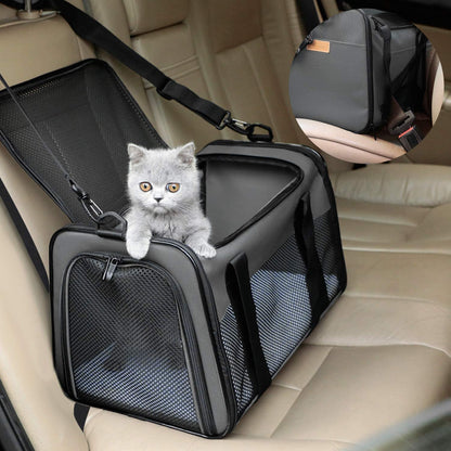 Ultimate Soft-Sided Pet Carrier for Cats and Dogs - Airline Approved, Lightweight, and Foldable Travel Solution for Pets Up to 22 lbs