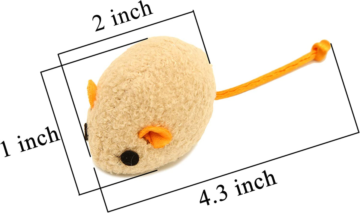 20-Piece Interactive Cat Toy Set Featuring Catnip Mice for Cats, Kittens, and Puppies (Grey)