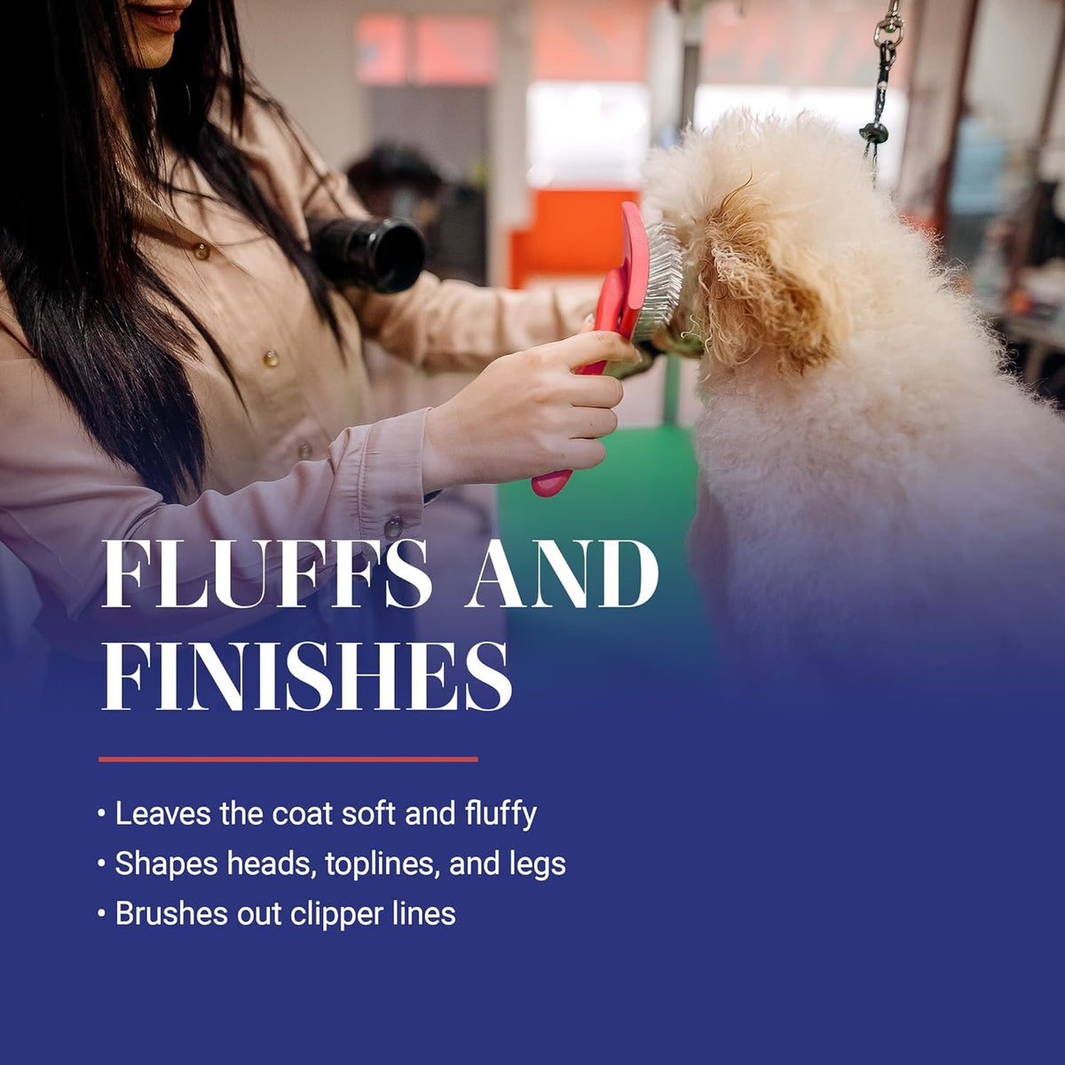 Transform Your Grooming Routine with the Big G Professional Slicker Brush for Dogs - Perfect for Goldendoodles, Labradoodles, and Poodles - Coral, Large