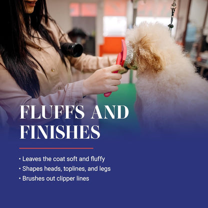 Transform Your Grooming Routine with the Big G Professional Slicker Brush for Dogs - Perfect for Goldendoodles, Labradoodles, and Poodles - Coral, Large